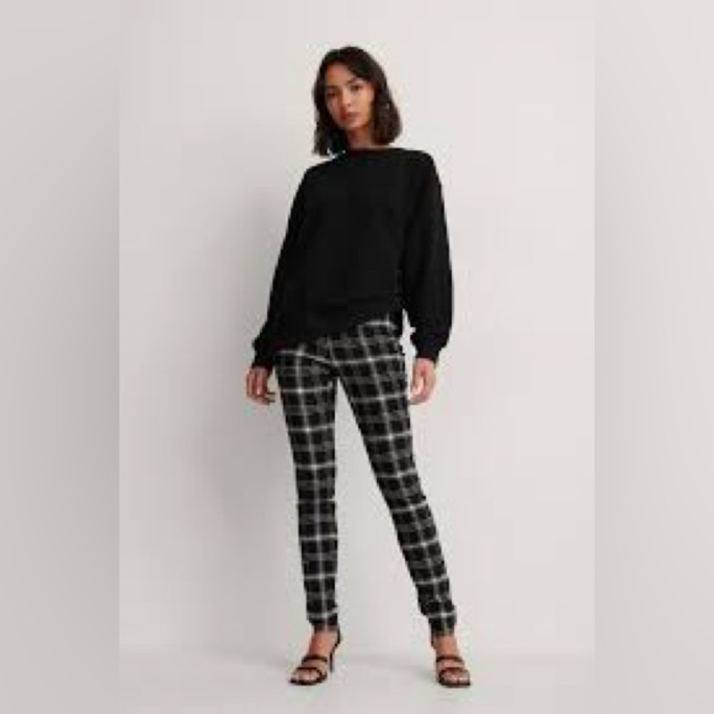 NA-KD Big Check Super Stretch Pants